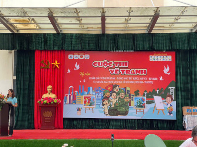 PHÁT ĐỘNG CUỘC THI VẼ TRANH KỶ NIỆM 50 NĂM NGÀY GIẢI PHÓNG MIỀN NAM VÀ 135 NĂM NGÀY SINH CHỦ TỊCH HỒ CHÍ MINH