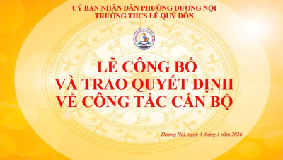 LỄ CÔNG BỐ VÀ TRAO QUYẾT ĐỊNH VỀ CÔNG TÁC CÁN BỘ