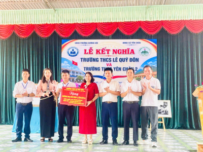 CHƯƠNG TRÌNH KẾT NGHĨA VÀ HỢP TÁC GIỮA TRƯỜNG THCS LÊ QUÝ ĐÔN VÀ THCS YÊN CHÂU 2 (SƠN LA)