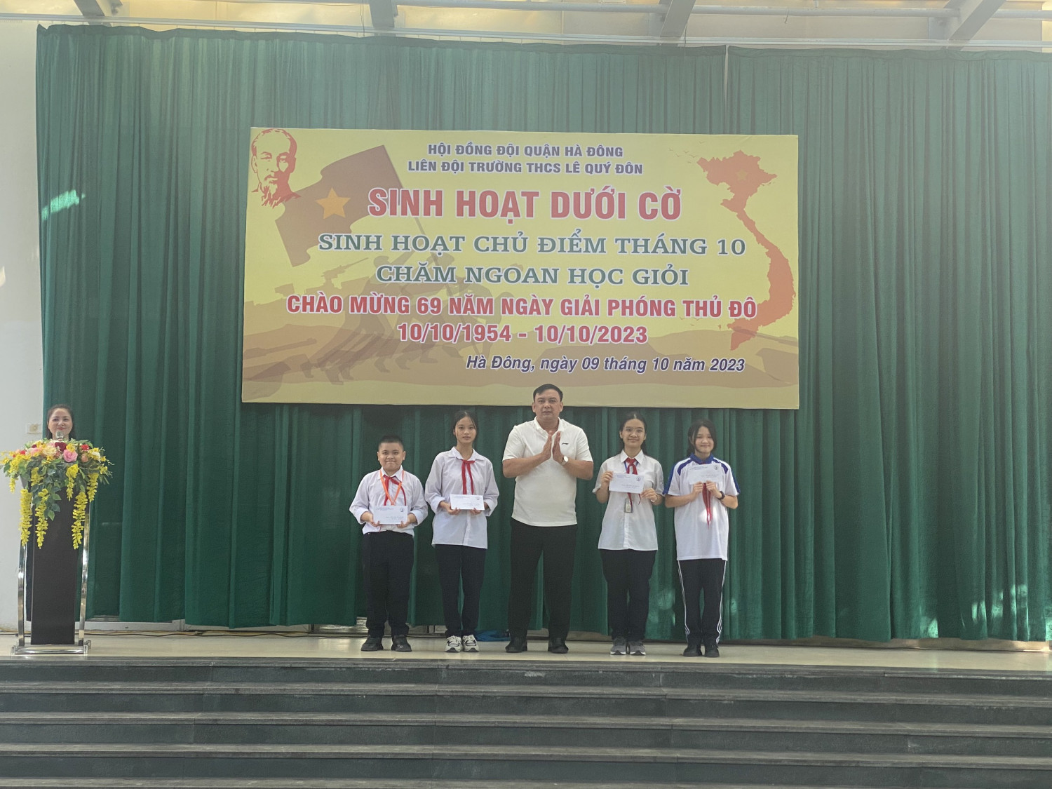 KỈ NIỆM NGÀY GIẢI PHÓNG THỦ ĐÔ VÀ ĐẠI HỘI LIÊN ĐỘI TRƯỜNG THCS LÊ QUÝ ĐÔN