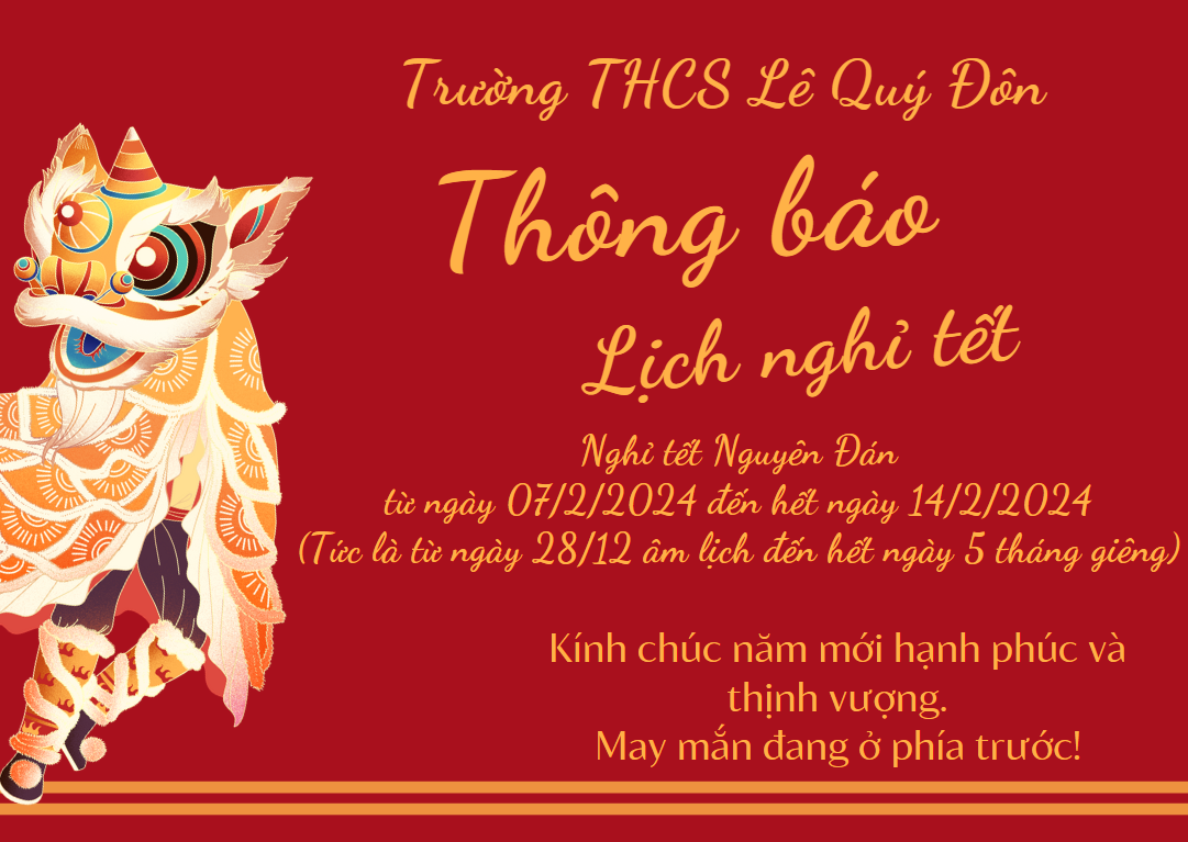 LỊCH NGHỈ TẾT NGUYÊN ĐÁN