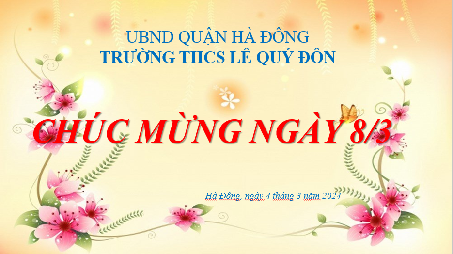 KỶ NIỆM NGÀY QUỐC TẾ PHỤ NỮ 8/3
