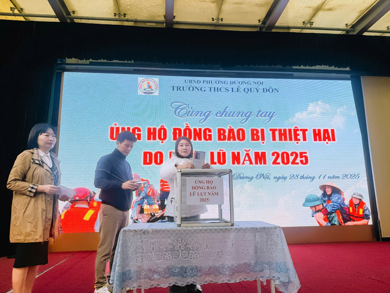 CHUNG TAY ỦNG HỘ ĐỒNG BÀO BỊ BÃO LŨ NĂM 2025 DO UBND PHƯỜNG DƯƠNG NỘI PHÁT ĐỘNG