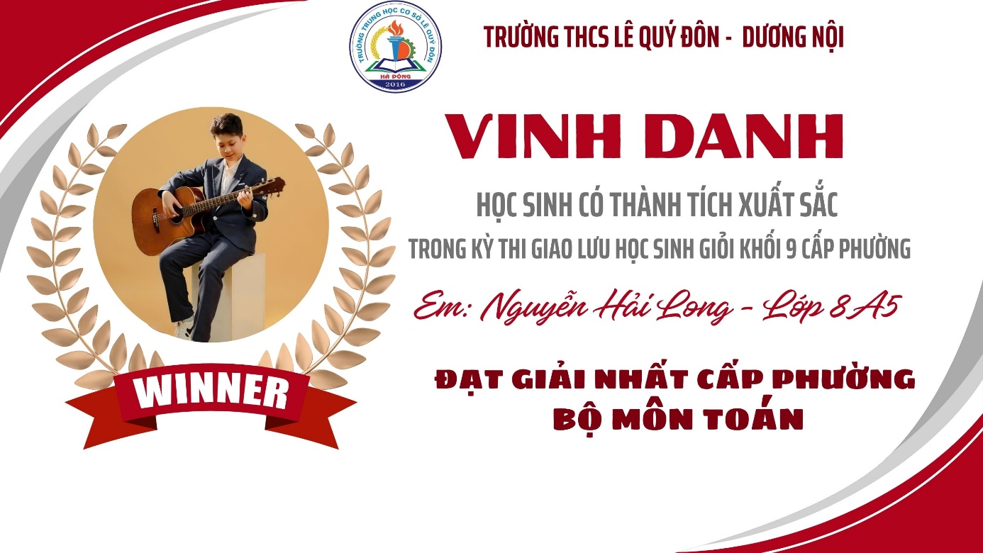 VINH DANH HỌC SINH LỚP 9 ĐẠT GIẢI KỲ THI HỌC SINH GIỎI CẤP PHƯỜNG NĂM HỌC 2025 – 2026