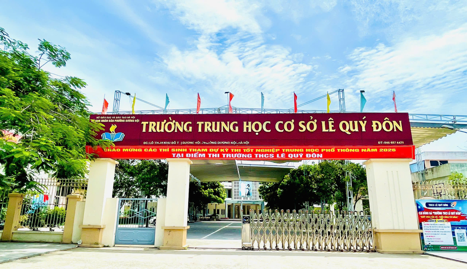 CÔNG TÁC CHUẨN BỊ CHÀO ĐÓN THÍ SINH DỰ THI THPT QUỐC GIA 2026 TẠI ĐIỂM THI THCS LÊ QUÝ ĐÔN